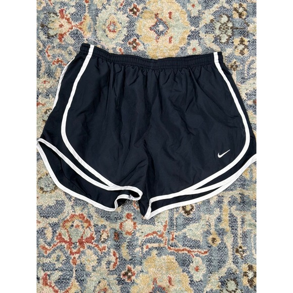Nike Pants - Nike Tempo Running Shorts Women Large Navy Blue White Contrast Piping EUC